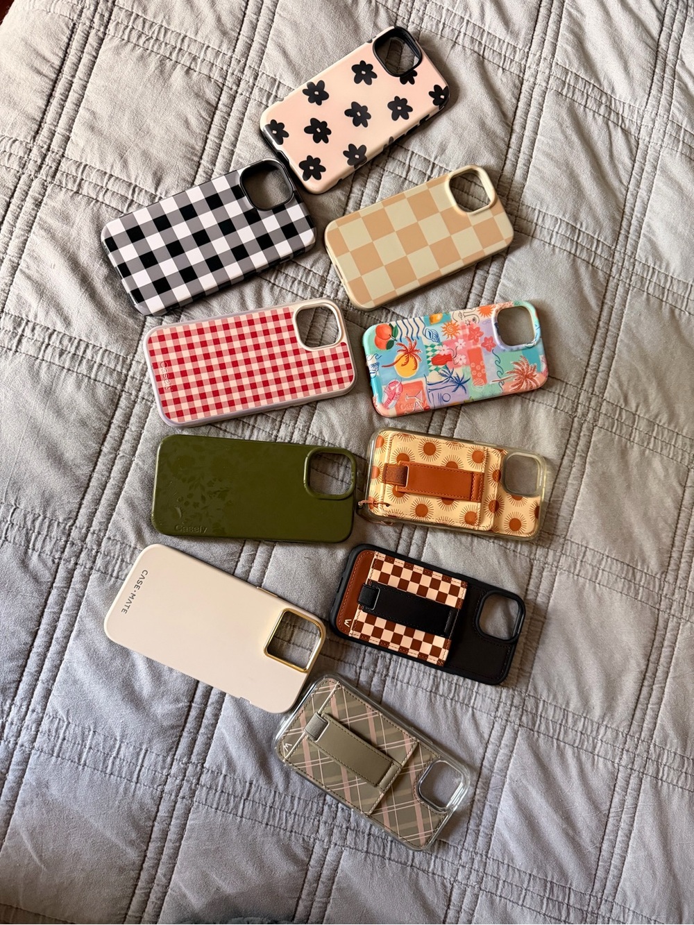 Assorted Patterned Phone Case Set - Mixed Colors